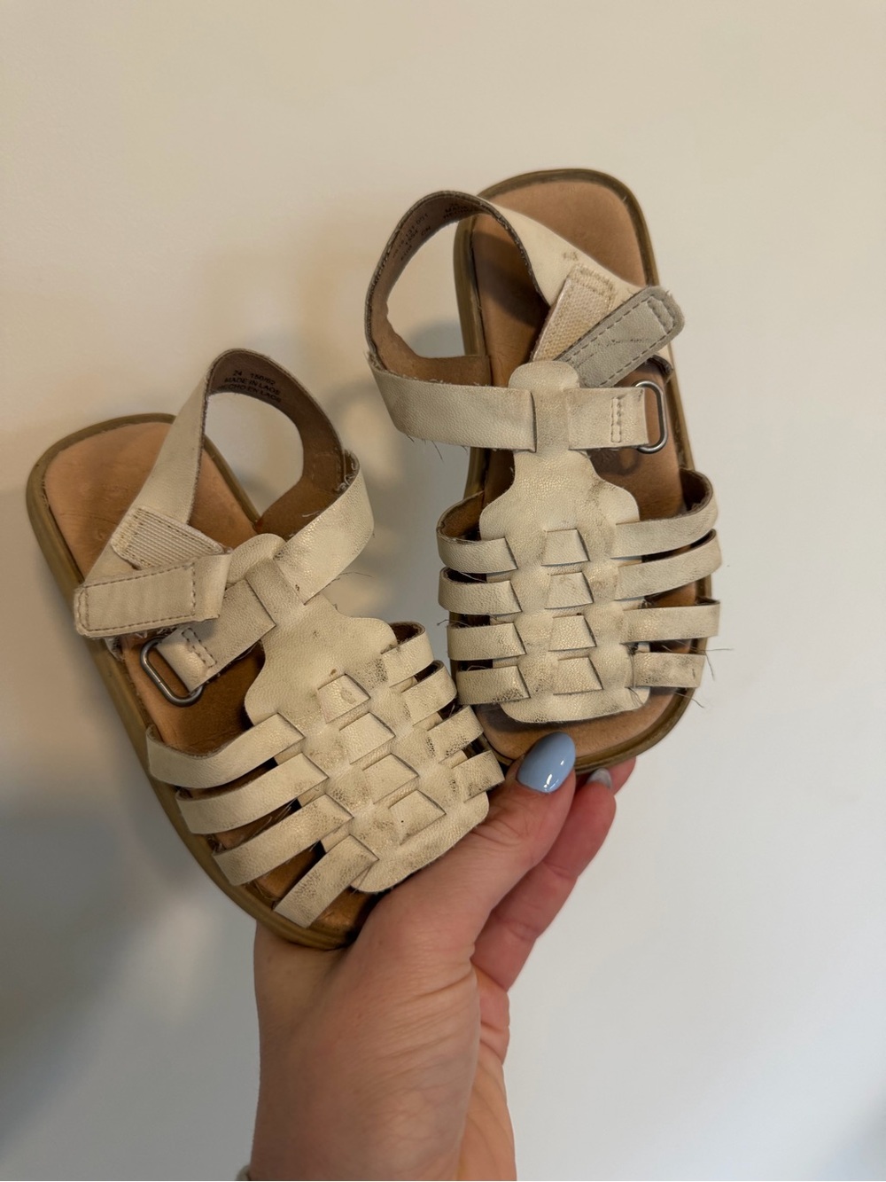 Zara Cream Woven Leather Sandal - Strappy Slide